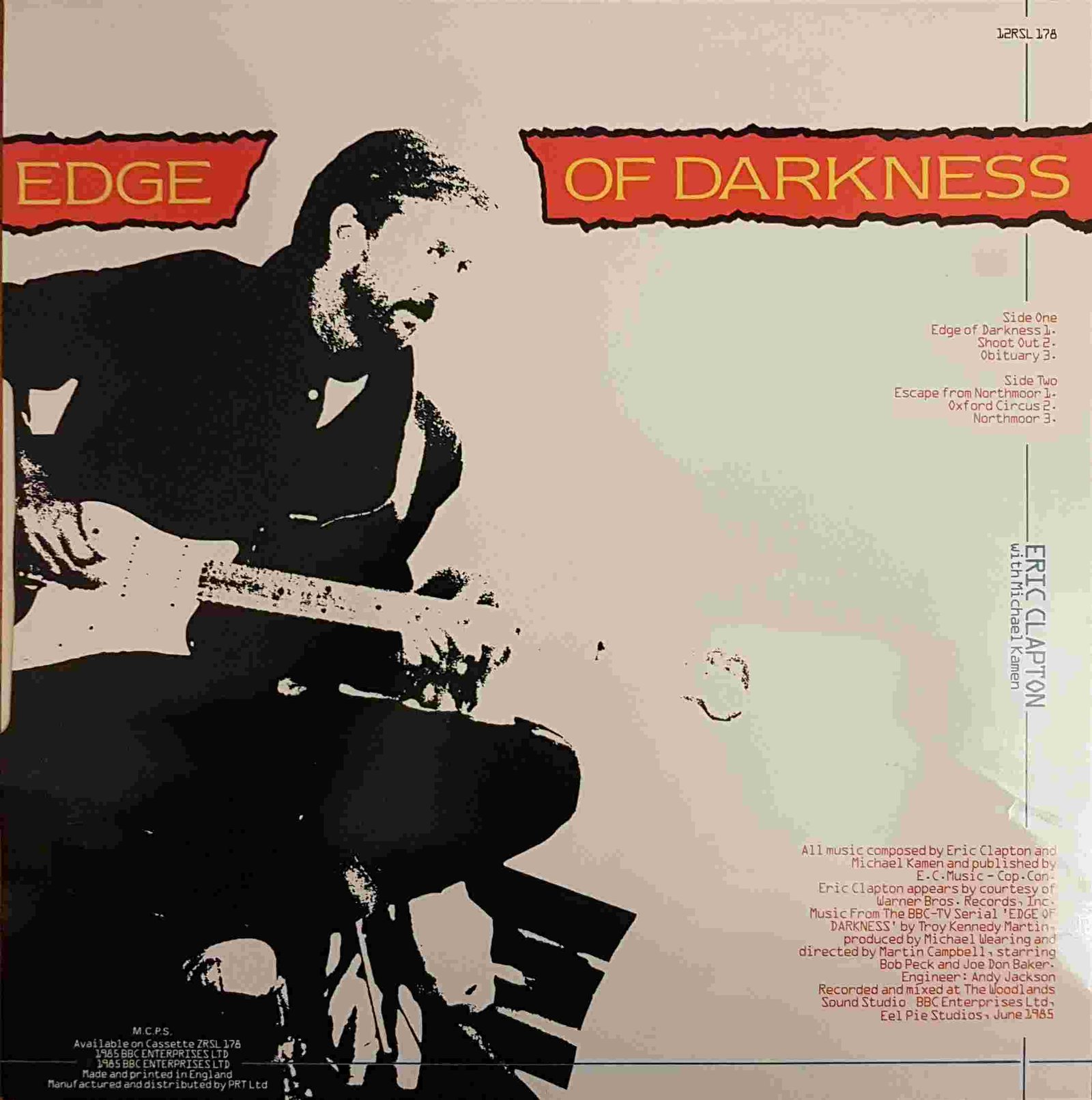 Picture of 12 RSL 178 Edge of darkness by artist Eric Clapton / Mike Kamen from the BBC records and Tapes library